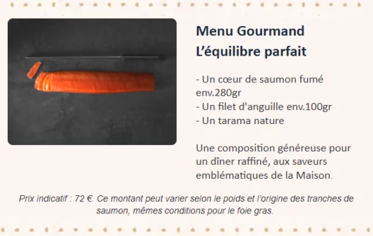 Menus Saint Valentin
