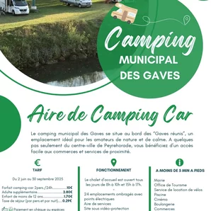 Aire de camping car des Gaves