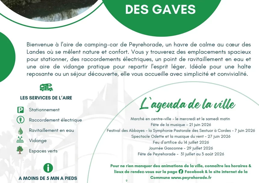 Aire de camping car des Gaves