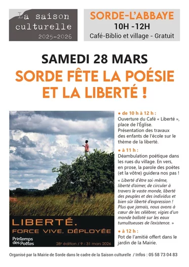Printemps des poètes à Sorde l'Abbaye