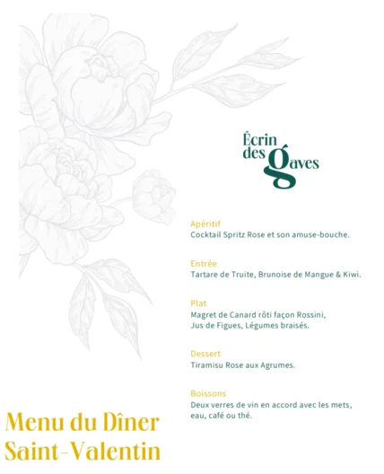 Offre Spéciale Saint-Valentin - 1 nuit avec Dîner