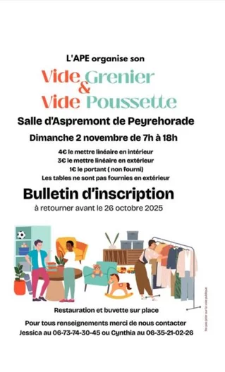 Vide grenier & vide poussette