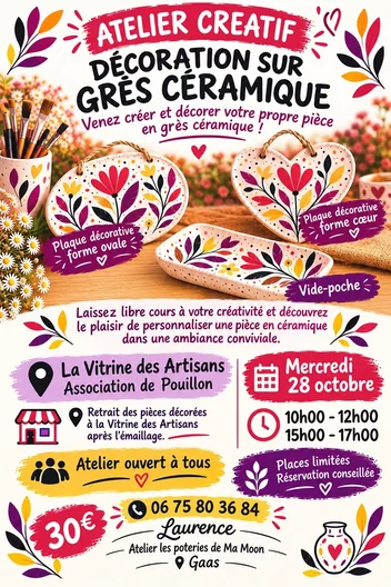 Taller creativo: decoración sobre gres decorativo